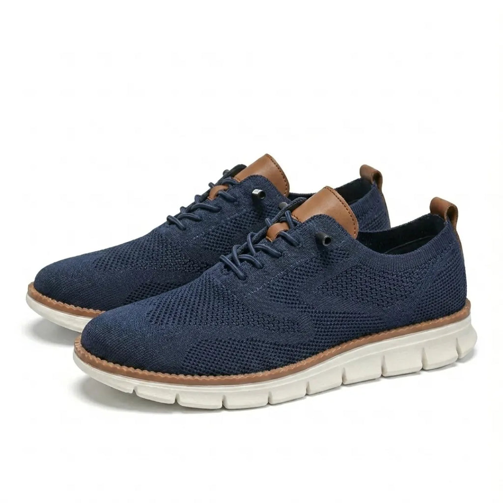 Men's breathable knit trainers with elastic laces