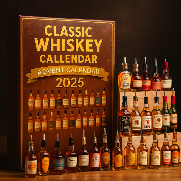 Whisky advent calendar 2025, 24 decorative miniature bottles