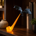 Flying Dragon Flame Decoration, illuminated fire effect, fantasy rooms