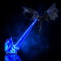 Flying Dragon Flame Decoration, illuminated fire effect, fantasy rooms