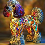 LED dog breed table lamp, 17 cm (6.7 in), USB powered, warm white light