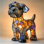 LED dog breed table lamp, 17 cm (6.7 in), USB powered, warm white light