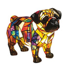 LED dog breed table lamp, 17 cm (6.7 in), USB powered, warm white light