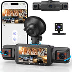 4-camera dash cam system, 1920P front recording, night vision, Wi‑Fi