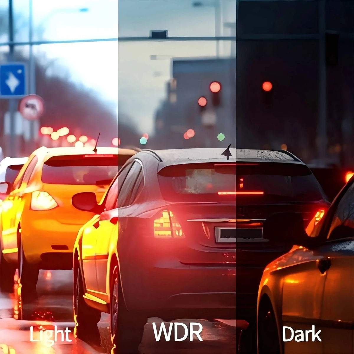 4-camera dash cam system, 1920P front recording, night vision, Wi‑Fi