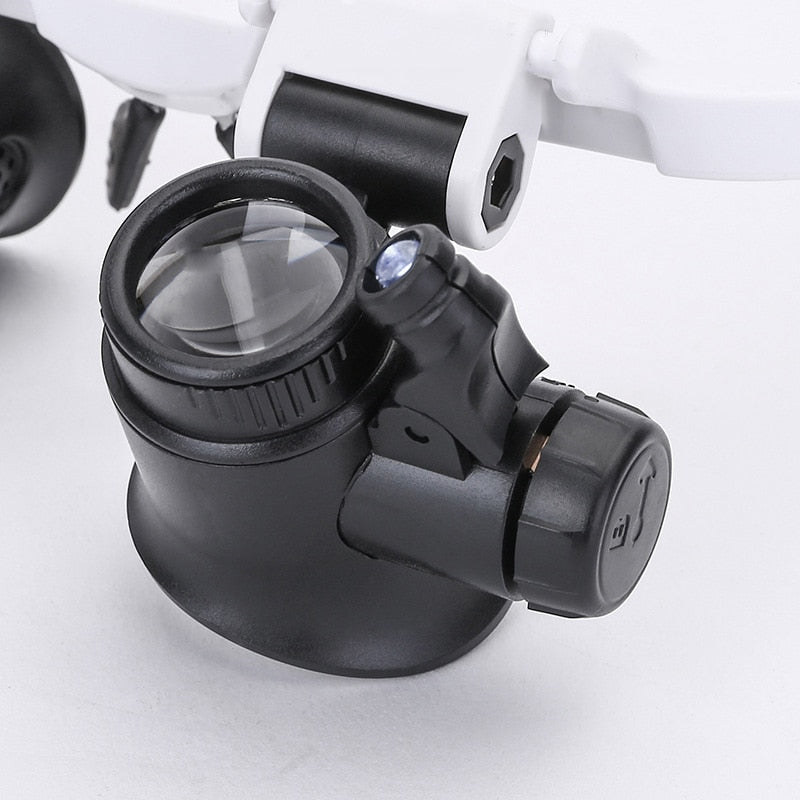 Magnifying glasses with LED light