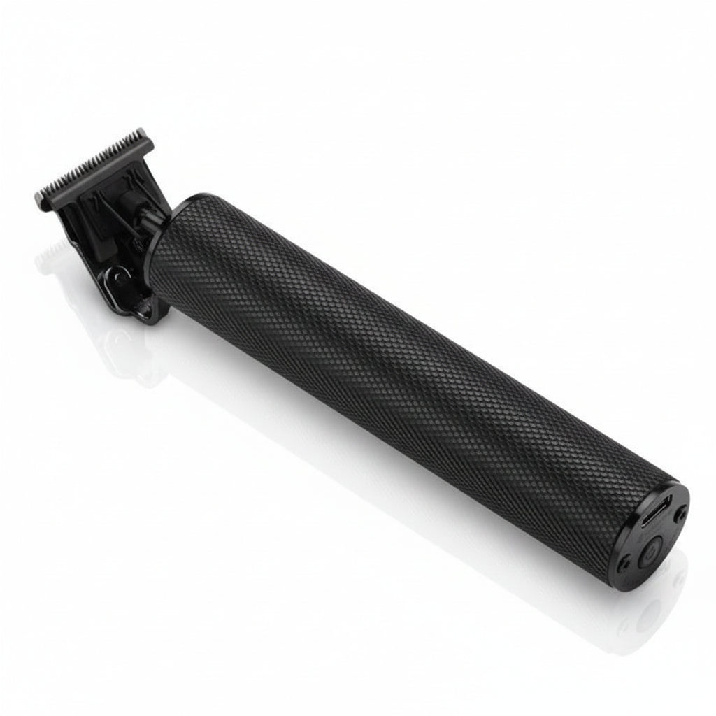 Cordless beard trimmer and hair clipper with T-blade