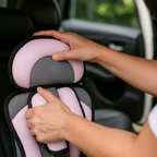 Portable fabric car seat with 5-point harness