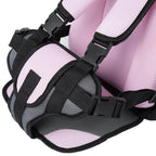 Portable fabric car seat with 5-point harness