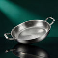 Hand-Hammered Titanium Pan with Two Handles 12"