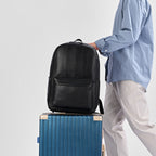 Leather laptop backpack, premium leather, fits 15" laptop, padded straps