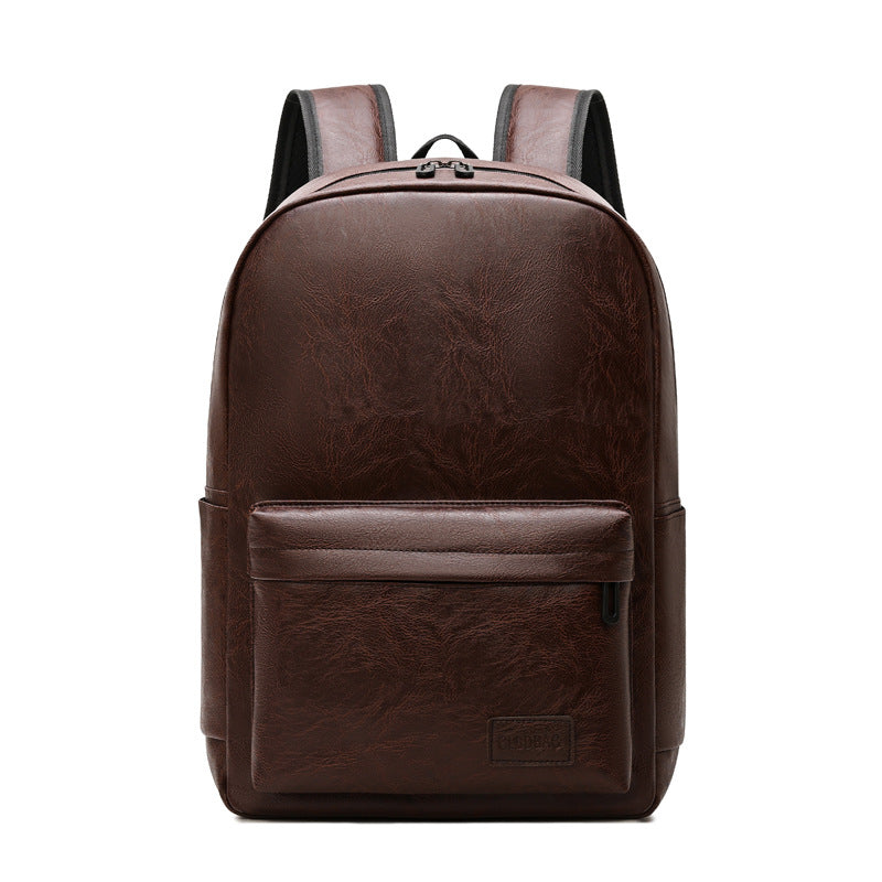 Leather laptop backpack, premium leather, fits 15" laptop, padded straps