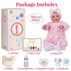 Reborn Baby Doll, 17-Inch – Realistic Soft Vinyl, Poseable, Smiling Newborn with Accessories