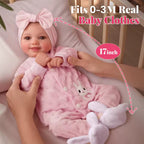 Reborn Baby Doll, 17-Inch – Realistic Soft Vinyl, Poseable, Smiling Newborn with Accessories