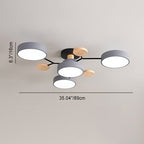 Modern LED ceiling light in Scandinavian style with molecule arms