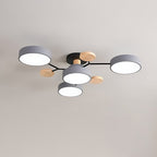 Modern LED ceiling light in Scandinavian style with molecule arms