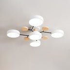 Modern LED ceiling light in Scandinavian style with molecule arms