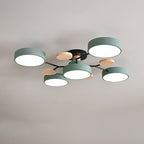 Modern LED ceiling light in Scandinavian style with molecule arms