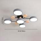 Modern LED ceiling light in Scandinavian style with molecule arms