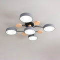 Modern LED ceiling light in Scandinavian style with molecule arms