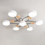 Modern LED ceiling light in Scandinavian style with molecule arms
