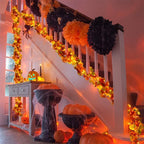 2 metre autumn leaf garland with artificial maple leaves