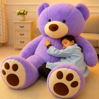 Soft cuddly teddy bear, oversized classic design, adjustable filling