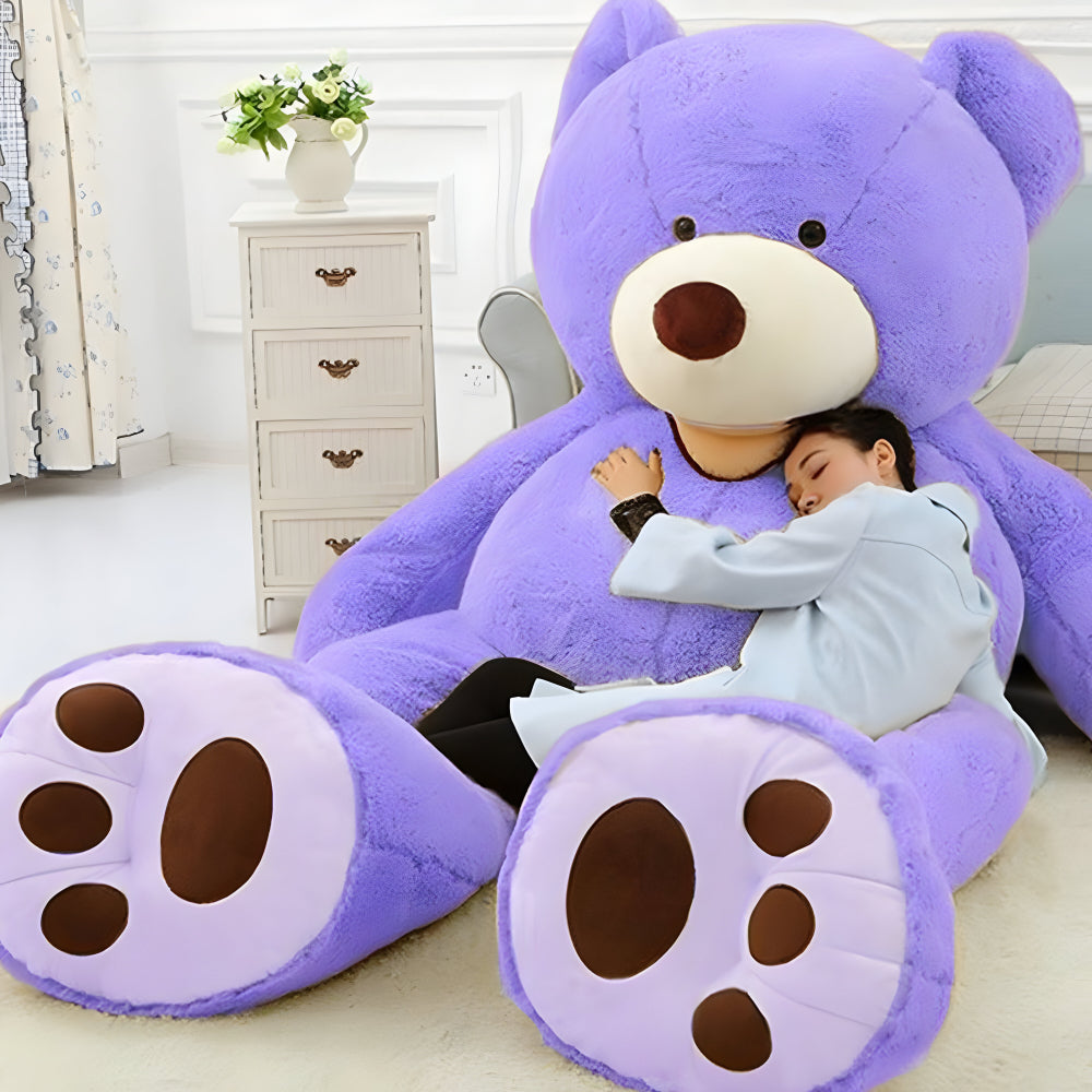 Soft cuddly teddy bear, oversized classic design, adjustable filling