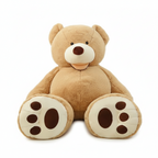 Soft cuddly teddy bear, oversized classic design, adjustable filling