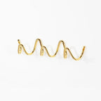 Wave-shaped iron wall mounted coat rack with 3 or 5 hooks