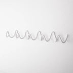 Wave-shaped iron wall mounted coat rack with 3 or 5 hooks