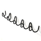 Wave-shaped iron wall mounted coat rack with 3 or 5 hooks