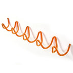 Wave-shaped iron wall mounted coat rack with 3 or 5 hooks