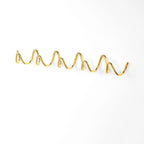 Wave-shaped iron wall mounted coat rack with 3 or 5 hooks