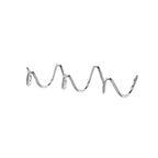 Wave-shaped iron wall mounted coat rack with 3 or 5 hooks