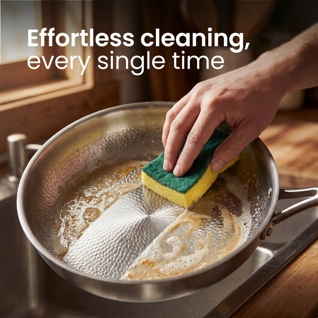 Premium Pure Titanium Fry Pan: 100% PFAS-Free & Built for a Lifetime
