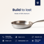 Premium Pure Titanium Fry Pan: 100% PFAS-Free & Built for a Lifetime