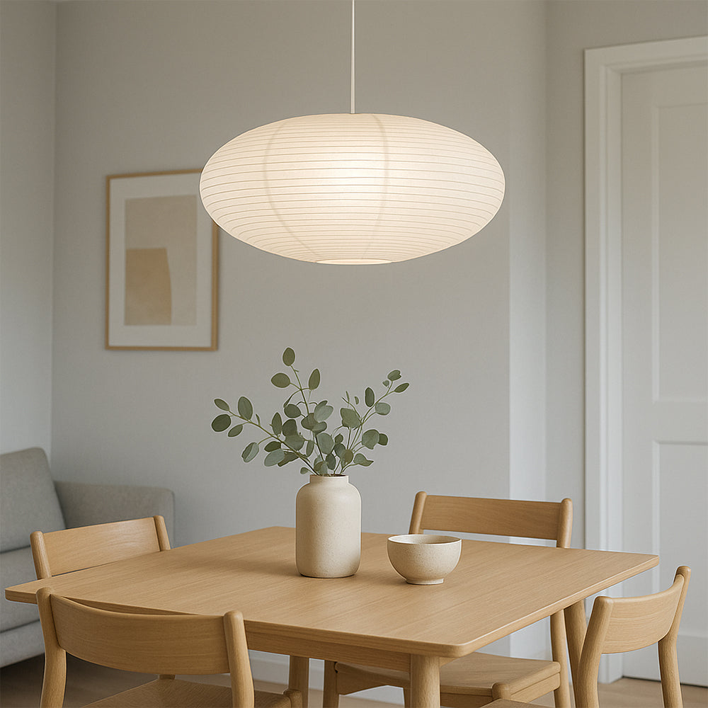 Wysalune | Japanese Wabi-Sabi Cotton Paper Pendant Light