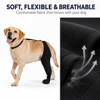 Adjustable Dog Rear Leg Recovery Sleeve with Paw Cover - Helps Limit Licking During Post-Surgery Rest