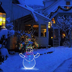 Animated LED Snowball Fight Light | Outdoor Snowman & Penguin Christmas Decor