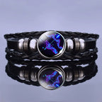 Astrology Charm Leather Bracelet