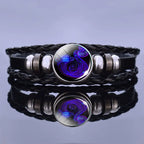 Astrology Charm Leather Bracelet