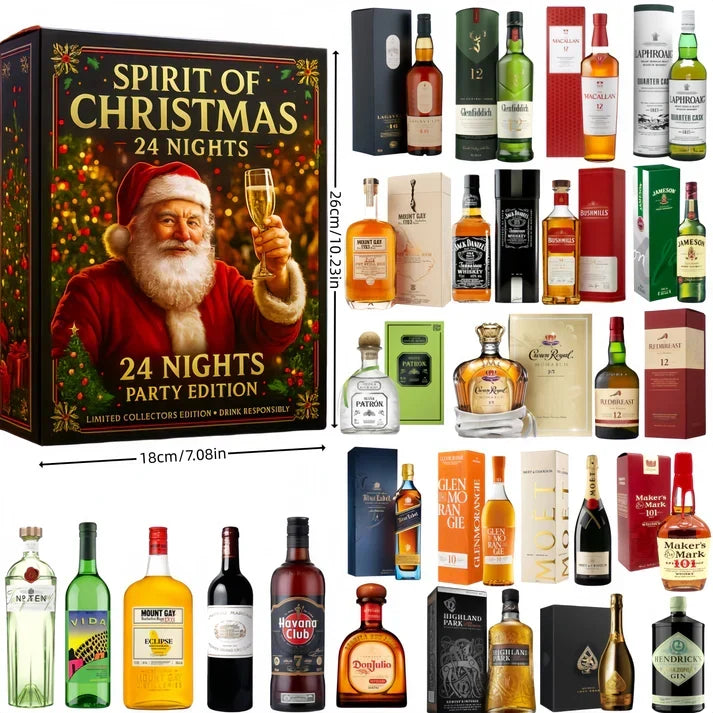 Whisky advent calendar 2025, 24 decorative miniature bottles