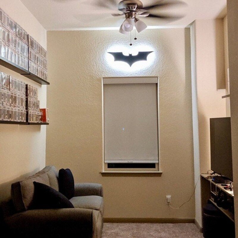 Batman LED Wall Light with Wireless Remote Control and Colour Change