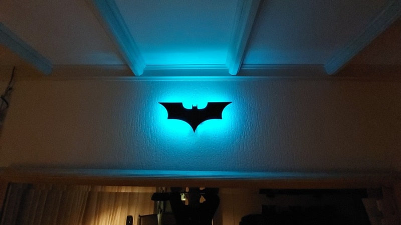 Batman LED Wall Light with Wireless Remote Control and Colour Change