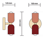 Battery Powered Wall Sconce — Dual Capsule Shades, Cordless Design