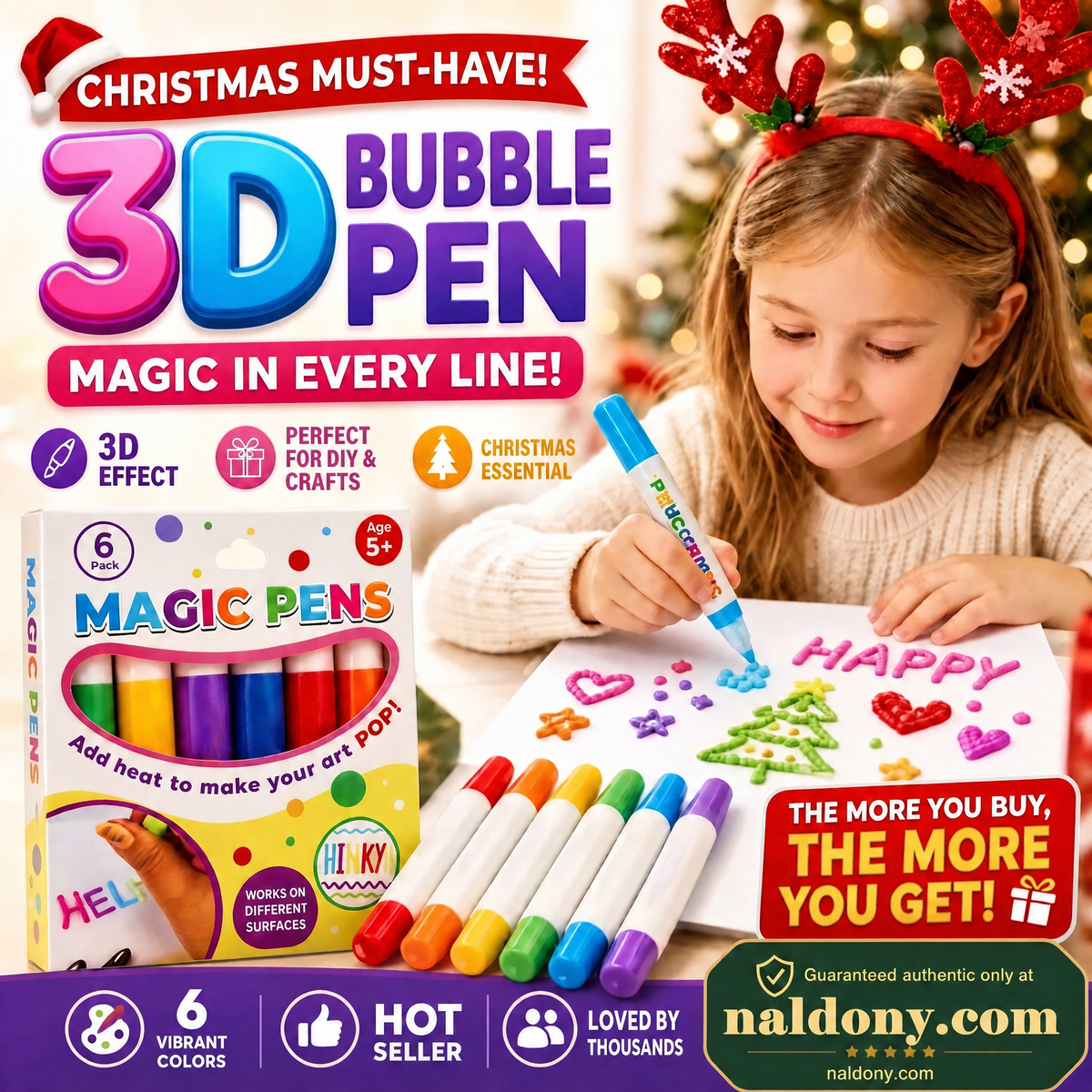Magic Pen – Draw 3D with one stroke!DIY Bubble Magic Drawing Pens