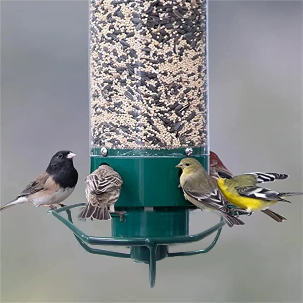 Bird Feeder Metal Squirrel Proof Hanging Outdoor Garden Tube