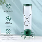 Bird Feeder Metal Squirrel Proof Hanging Outdoor Garden Tube