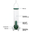 Bird Feeder Metal Squirrel Proof Hanging Outdoor Garden Tube
